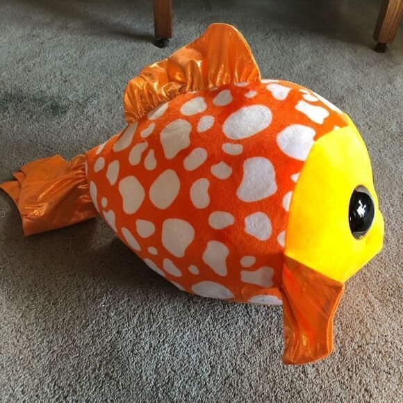 TY BEANIE BOOS SAMI THE GOLDFISH SPARKLE PLUSH 20” NEW W TAGS - Picture 2 of 6